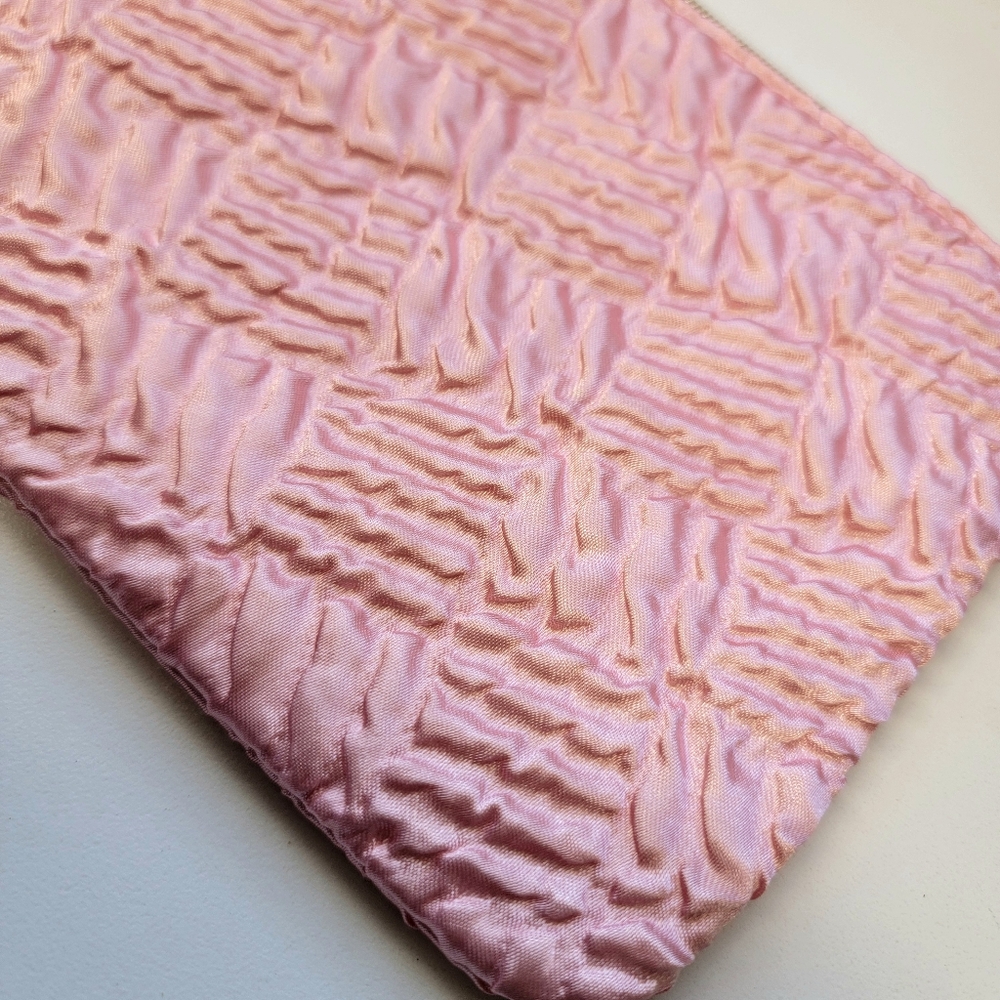 🦋 3 for $10 ~ IPSY Glam Bag February 2024 Design Satin‎ Baby Pink Mini Purse - Picture 4 of 5